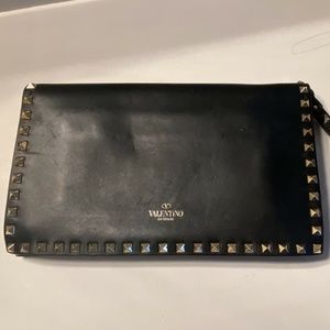 VALENTINO rockstud wristlet flap clutch